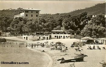 postal playa, años 50